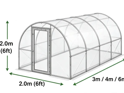 Mini Polytunnel Xiri Gwida Għall-Bejjiegħa bl-Imnut